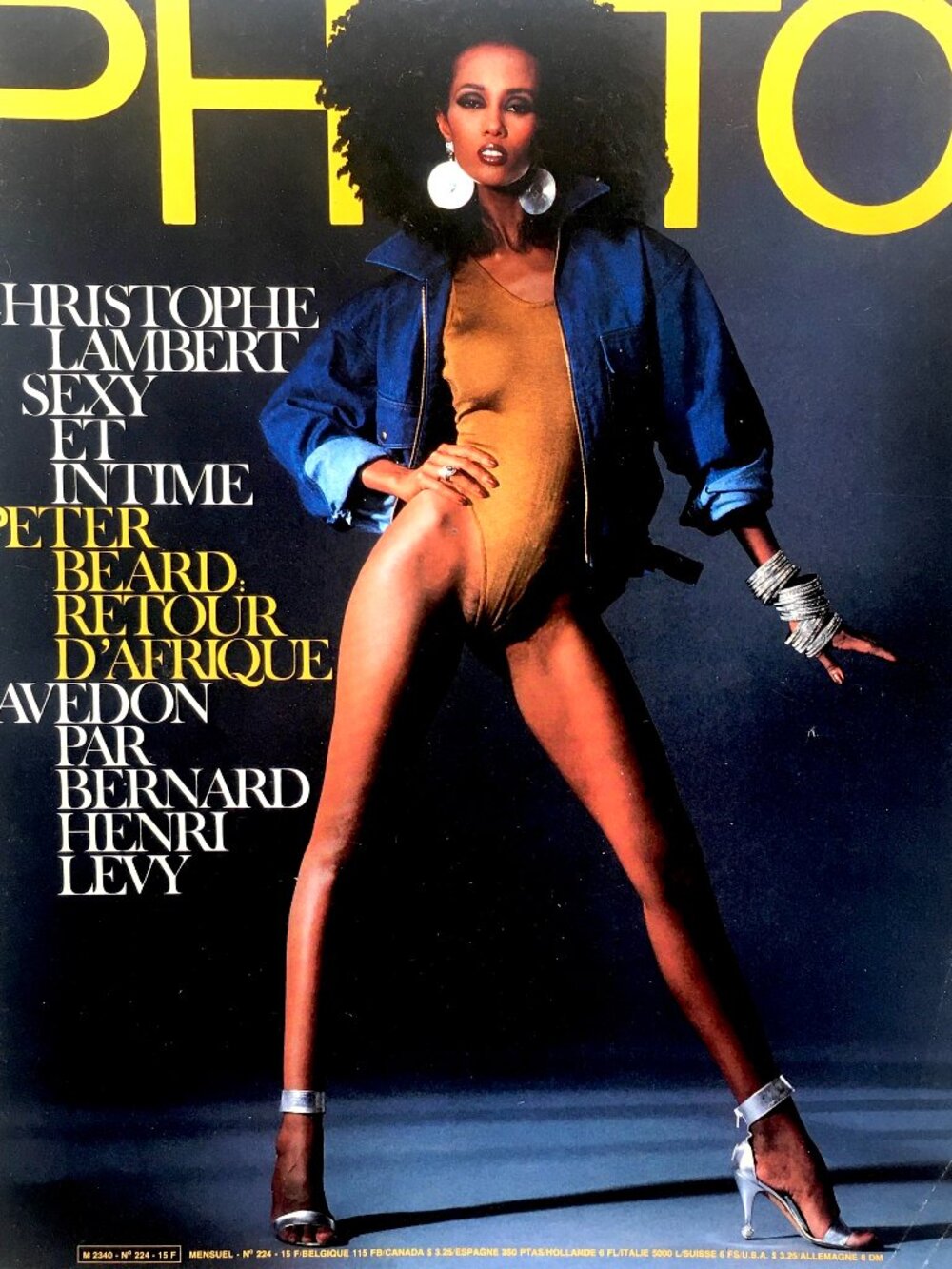 Photo magazine french Iman front cover May 1986 Richard Avedon vintage